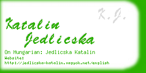 katalin jedlicska business card